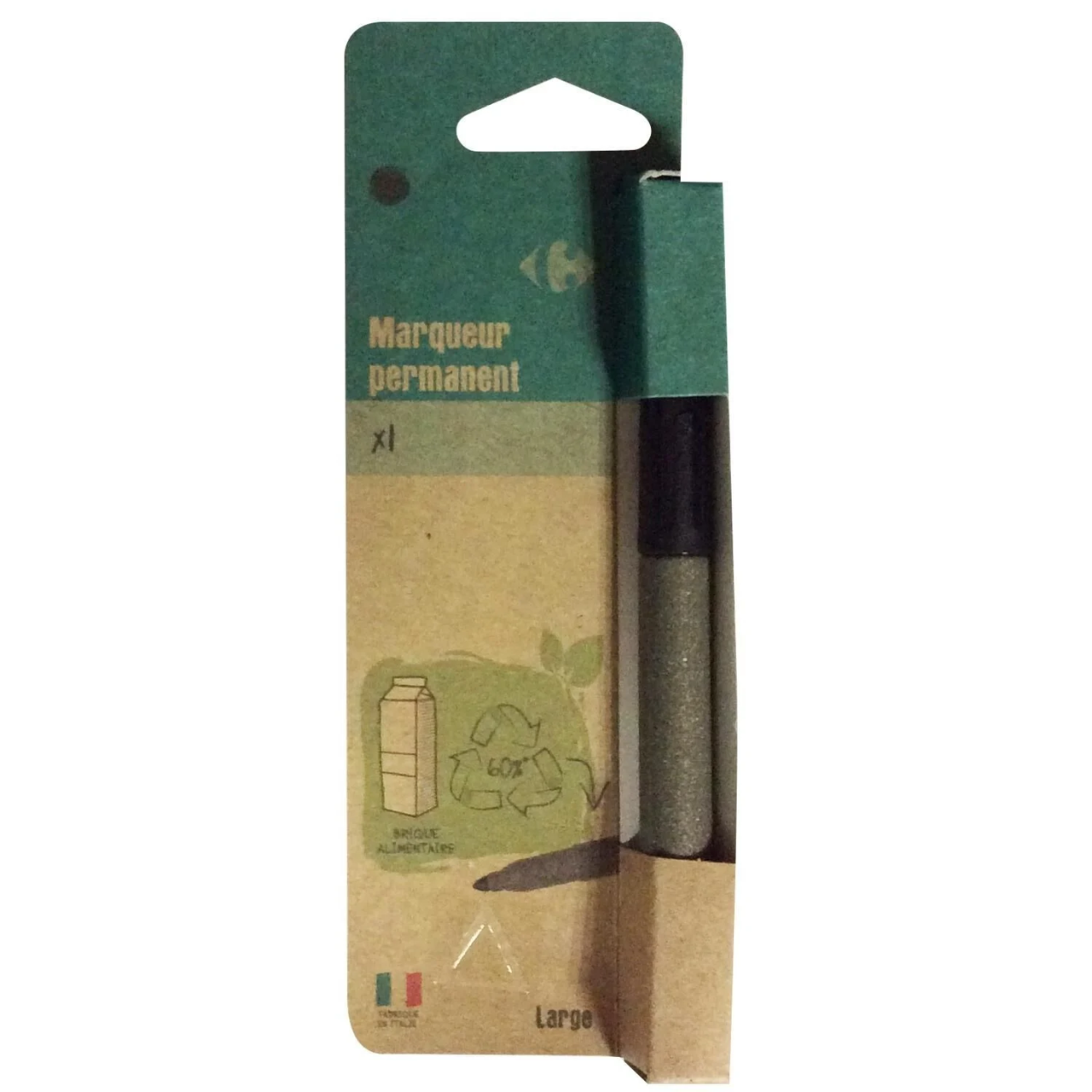 CARREFOUR Marqueur Permanent Recyclé Pointe Large Noir Mora Market