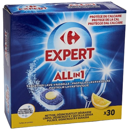 CARREFOUR EXPERT Tablettes Lave-vaisselles tout en 1 citron X30 - Mora  Market