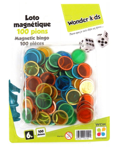 WONDERKIDS jouet 100 Pions loto magnétique - Mora Market